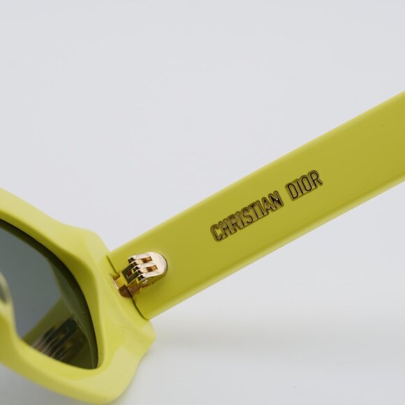 Dior DIORSIGNATURE B1U 66C0 Sunglasses Yellow Cat Eye Frame, Green Lenses main image 8